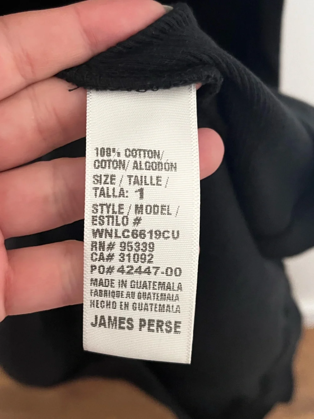 Standard James Perse Black Cotton Ribbed Midi Dress Size Small